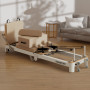 Powertrain Velora Pilates Reformer Machine Aluminium Foldable Multifunctional Home Gym Equipment Exercise Trainer Beige thumbnail 7