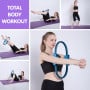 Powertrain Pilates Ring Band Yoga Home Workout Exercise Band Blue thumbnail 7