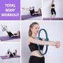 Powertrain Pilates Ring Band Yoga Home Workout Exercise Band Blue thumbnail 8