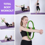 Powertrain Pilates Ring Band Yoga Home Workout Exercise Band Green thumbnail 8