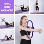 Powertrain Pilates Ring Band Yoga Home Workout Exercise Band Purple thumbnail 8