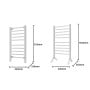 Pronti Heated Towel Rack Electric Rails Warmer 160 Watt- Silver thumbnail 3