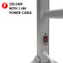 Pronti Heated Towel Rack Electric Rails Warmer 160 Watt- Silver thumbnail 4