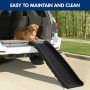 Foldable Car Dog Ramp Vehicle Ladder Step Stairs - Black thumbnail 11