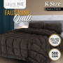 Laura Hill 500GSM Faux Mink Quilt Comforter Doona - King thumbnail 12