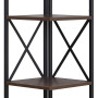 Sarantino Nora 5-Tier Corner Bookshelf - Walnut/Black thumbnail 2