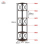 Sarantino Nora 5-Tier Corner Bookshelf - Walnut/Black thumbnail 3