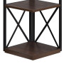 Sarantino Nora 5-Tier Corner Bookshelf - Walnut/Black thumbnail 4