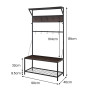 Sarantino 4-in-1 Hall Tree Entryway Coat Rack Hall Stand thumbnail 2