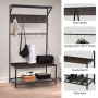 Sarantino 4-in-1 Hall Tree Entryway Coat Rack Hall Stand thumbnail 6