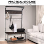 Sarantino 4-in-1 Hall Tree Entryway Coat Rack Hall Stand thumbnail 8