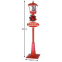 Christabelle Christmas Lamp Post with Snow, Lights & Music- Red with Santa 180cm thumbnail 2