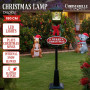 Christabelle Christmas Lamp Post with Snow Lights & Music- Black Snowman 180cm thumbnail 8