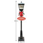 Christabelle Christmas Lamp Post with Snow Lights & Music- Black Snowman 180cm thumbnail 2