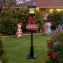 Christabelle Christmas Lamp Post with Snow Lights & Music- Black Snowman 180cm thumbnail 7