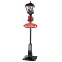 Christmas Lamp Post with Snow Lights & Music- Black Snowman 180cm thumbnail 1
