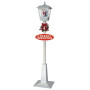 Christmas Lamp Post with Snow, Lights & Music- White with Santa 180cm thumbnail 1