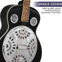 Karrera 40in Resonator Guitar - Black thumbnail 3
