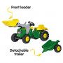 John Deere Rolly Kids RT023110 Ride on Tractor with Trailer & Loader thumbnail 2