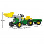John Deere Rolly Kids RT023110 Ride on Tractor with Trailer & Loader thumbnail 3