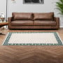 Greek-Inspired Wool Rug 165 Cream and Green thumbnail 4