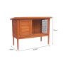 Little Buddies Wooden Pet Rabbit Hutch 2 Sections - Small thumbnail 4
