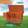 Little Buddies Wooden Pet Rabbit Hutch 2 Sections - Small thumbnail 6