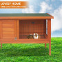 Little Buddies Wooden Pet Rabbit Hutch 2 Sections - Small thumbnail 8