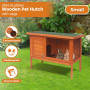 Little Buddies Wooden Pet Rabbit Hutch 2 Sections - Small thumbnail 10