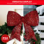 Christabelle Christmas Display Bow 91cm with LED and Twinkle Lights 5 Functions Decoration Ornament thumbnail 7