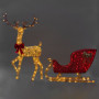 Christmas Reindeer with Red Sleigh and Lights Indoor/Outdoor 205cm thumbnail 1
