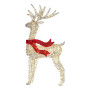 Christabelle 150cm Christmas Reindeer Display LED Lights Red Bow Aluminium Frame Xmas Decor thumbnail 1