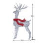 Christabelle 150cm Christmas Reindeer Display LED Lights Red Bow Aluminium Frame Xmas Decor thumbnail 3