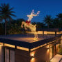 Christabelle 2m Large Light Up Reindeer Christmas Decoration, 800 Twinkle LED Lights, Indoor Outdoor Rearing Stag thumbnail 2
