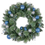 61cm Blue Collection Multicolour Pre-Lit Christmas Wreath thumbnail 3
