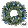 61cm Blue Collection Multicolour Pre-Lit Christmas Wreath thumbnail 5