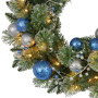 61cm Blue Collection Multicolour Pre-Lit Christmas Wreath thumbnail 7