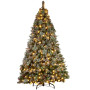 Christabelle Snowy Crown Pine 2.3m Multicolour Pre-Lit Christmas Tree with 1453 Tips thumbnail 2