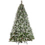 Christabelle Snowy Crown Pine 2.3m Multicolour Pre-Lit Christmas Tree with 1453 Tips thumbnail 4