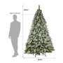 Christabelle Snowy Crown Pine 2.3m Multicolour Pre-Lit Christmas Tree with 1453 Tips thumbnail 3