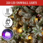 Christabelle Snowy Crown Pine 2.3m Multicolour Pre-Lit Christmas Tree with 1453 Tips thumbnail 8
