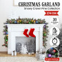 274cm Snowy Crown Pine Pre-Lit Multicolour Christmas Garland thumbnail 4