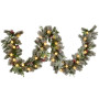 274cm Snowy Crown Pine Pre-Lit Multicolour Christmas Garland thumbnail 2