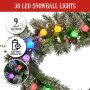 274cm Snowy Crown Pine Pre-Lit Multicolour Christmas Garland thumbnail 8