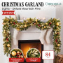 Christabelle 2.74m Deluxe Mountain Pine Christmas Garland Pre Lit Multi Function LED Timer Indoor Festive Holiday Decor thumbnail 1