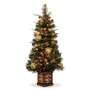 Christabelle 1.2m 4ft Deluxe Mountain Pine Potted Christmas Tree Pre Lit Multi Function LED Artificial Indoor Xmas Decor thumbnail 1