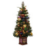 Christabelle 1.2m 4ft Deluxe Mountain Pine Potted Christmas Tree Pre Lit Multi Function LED Artificial Indoor Xmas Decor thumbnail 2