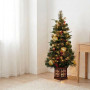 Christabelle 1.2m 4ft Deluxe Mountain Pine Potted Christmas Tree Pre Lit Multi Function LED Artificial Indoor Xmas Decor thumbnail 3