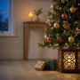 Christabelle 1.2m 4ft Deluxe Mountain Pine Potted Christmas Tree Pre Lit Multi Function LED Artificial Indoor Xmas Decor thumbnail 4