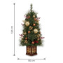 Christabelle 1.2m 4ft Deluxe Mountain Pine Potted Christmas Tree Pre Lit Multi Function LED Artificial Indoor Xmas Decor thumbnail 5